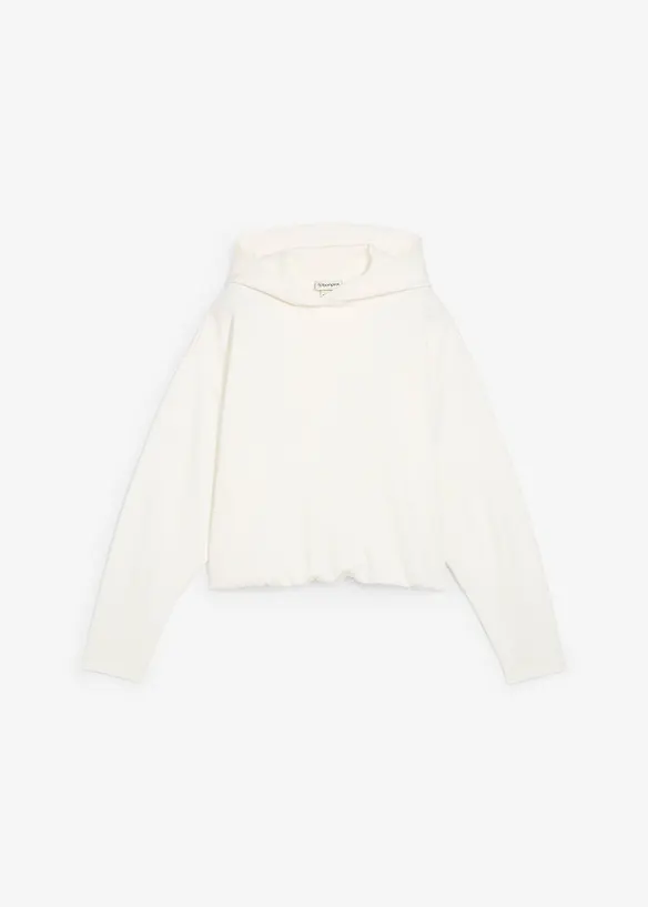 Hoodie van licht glanzende viscosemix, bonprix