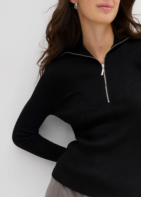 Geribd shirt in een zachte viscosemix, bonprix