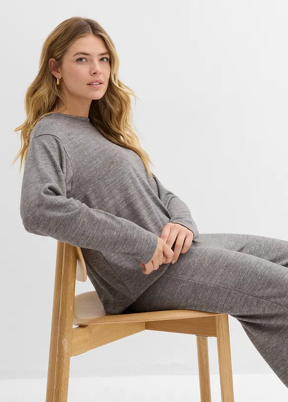 Lange sweater in een gebreide look, bonprix