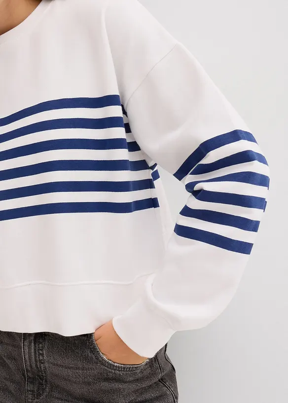 Oversized sweater van puur katoen, bonprix