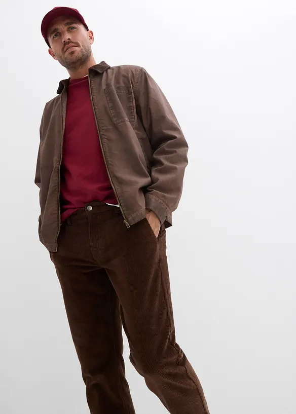 Relaxed fit stretch corduroy broek, straight, bonprix