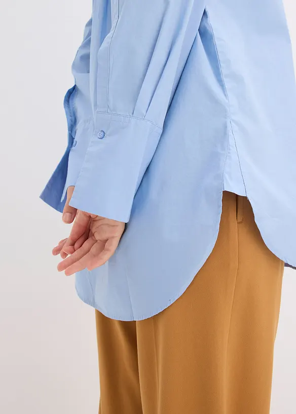Blouse met strik van katoen, bonprix