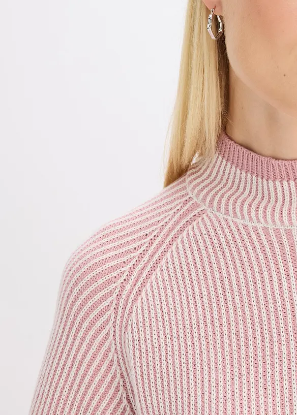 Oversized trui met opstaande kraag, bonprix