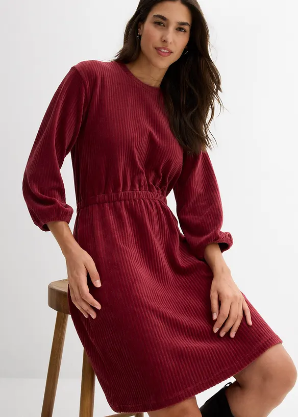 Jurk van jersey corduroy, bonprix