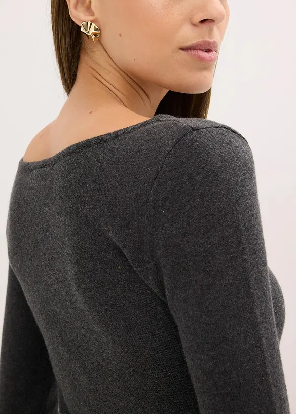 Midi-jurk met kasjmier, bonprix
