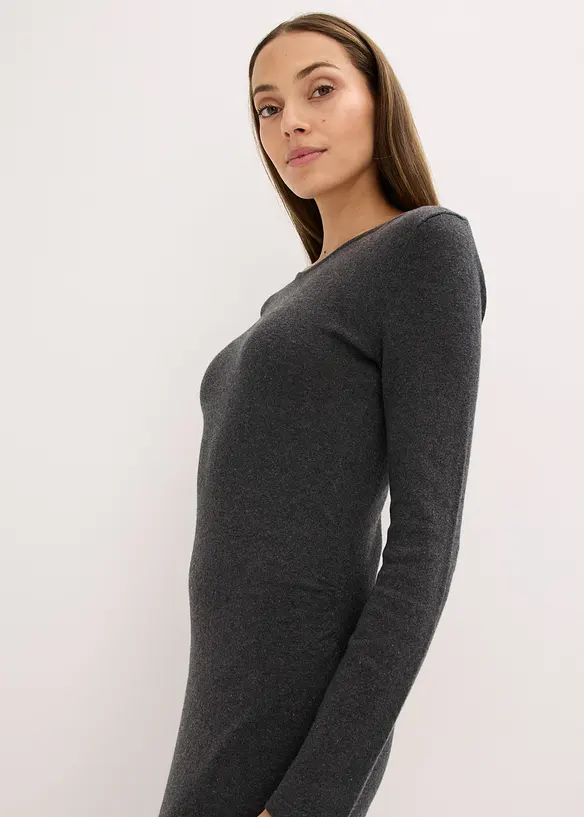 Midi-jurk met kasjmier, bonprix