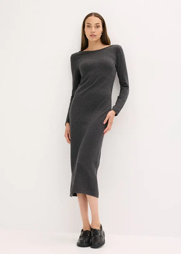 Midi-jurk met kasjmier, bonprix