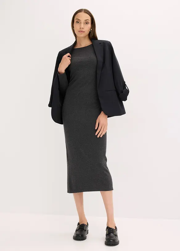 Midi-jurk met kasjmier, bonprix