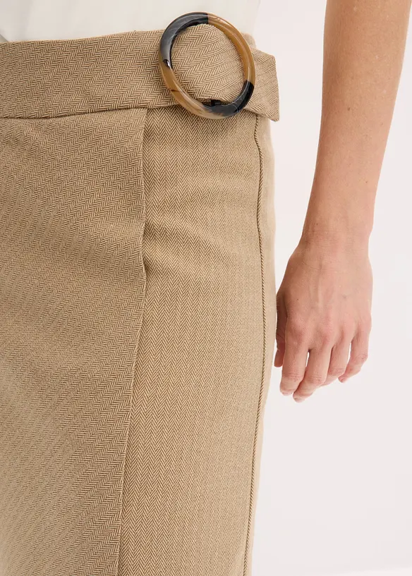 Wikkelrok met visgraatpatroon, bonprix
