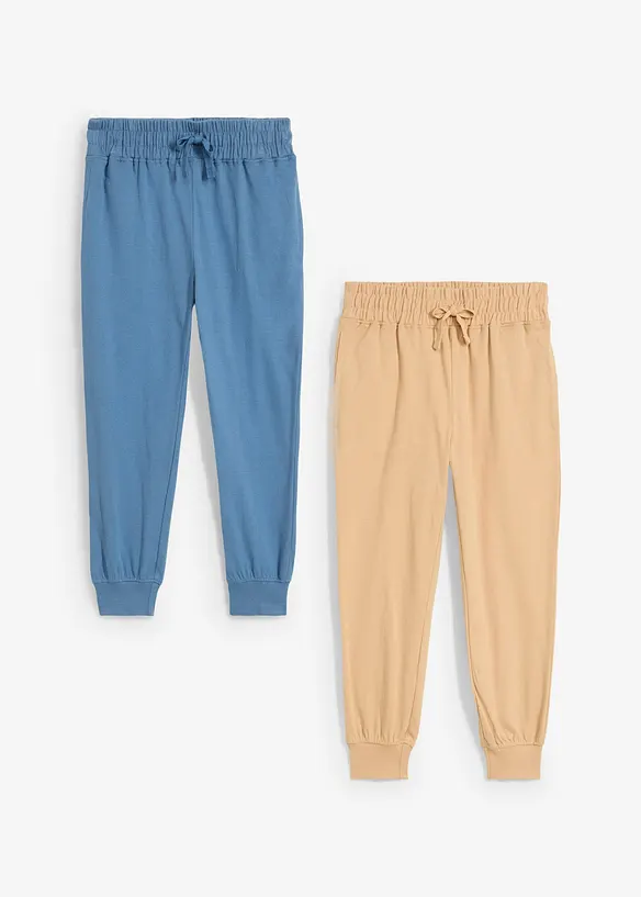 Joggingbroek van biologisch katoen (set van 2), bonprix