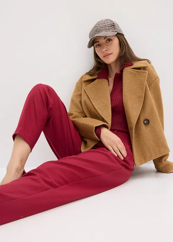 Stoffen broek in barrel fit, bonprix
