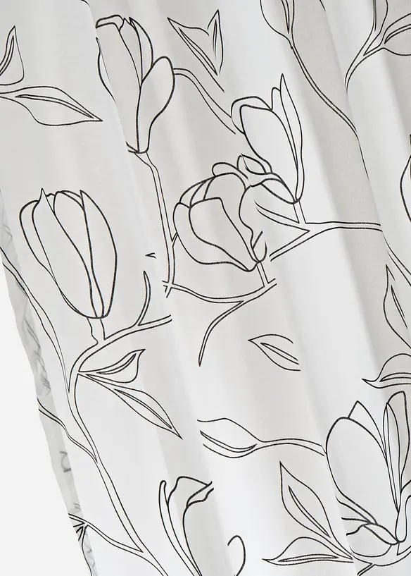 Gordijn met bladeren van gerecycled polyester (1 stuk), bonprix