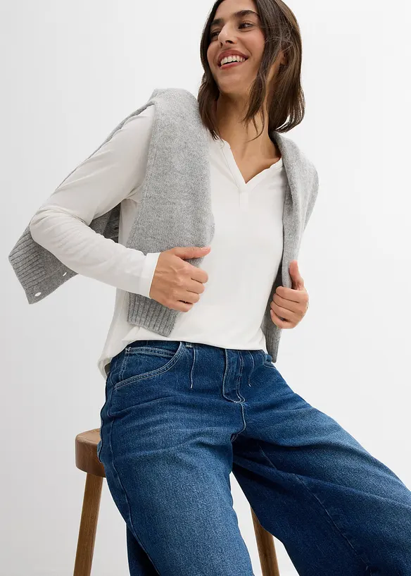 Longsleeve in een zachte viscosemix, bonprix