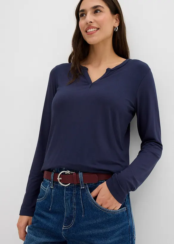 Longsleeve in een zachte viscosemix, bonprix