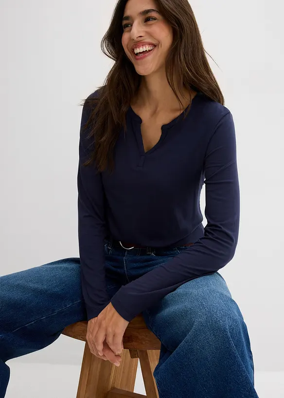 Longsleeve in een zachte viscosemix, bonprix