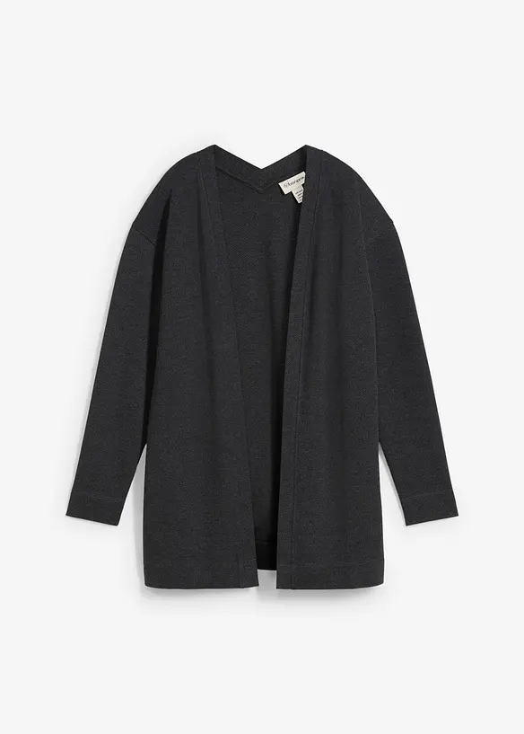 Lang sweatvest van een zachte katoenmix, bonprix