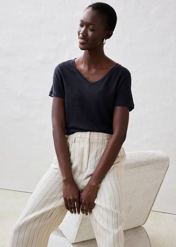 Linnen shirt, valt losjes, bonprix
