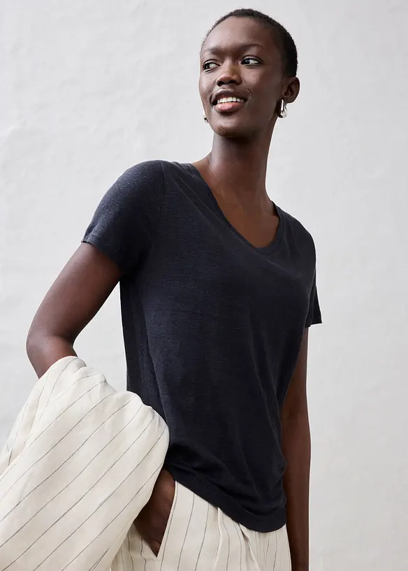 Linnen shirt, valt losjes, bonprix