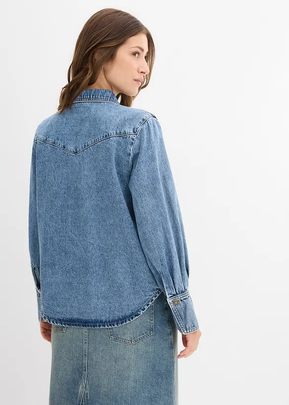 Spijkerblouse van puur katoen, bonprix