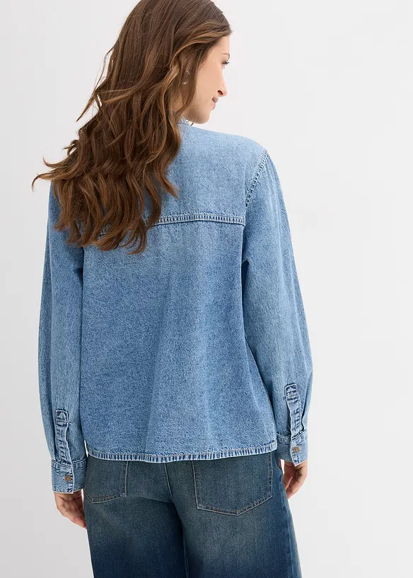 Spijkerblouse van puur katoen, bonprix