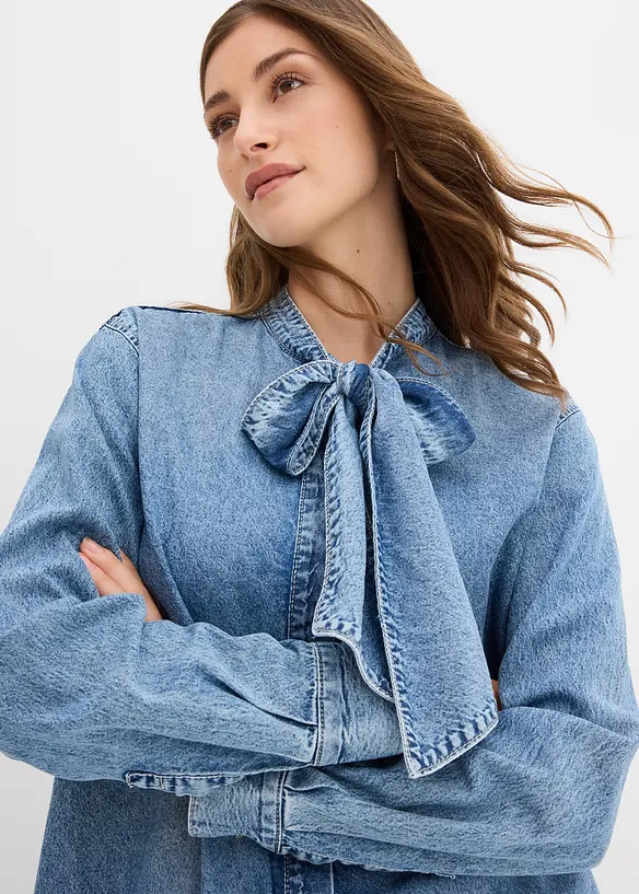 Spijkerblouse van puur katoen, bonprix