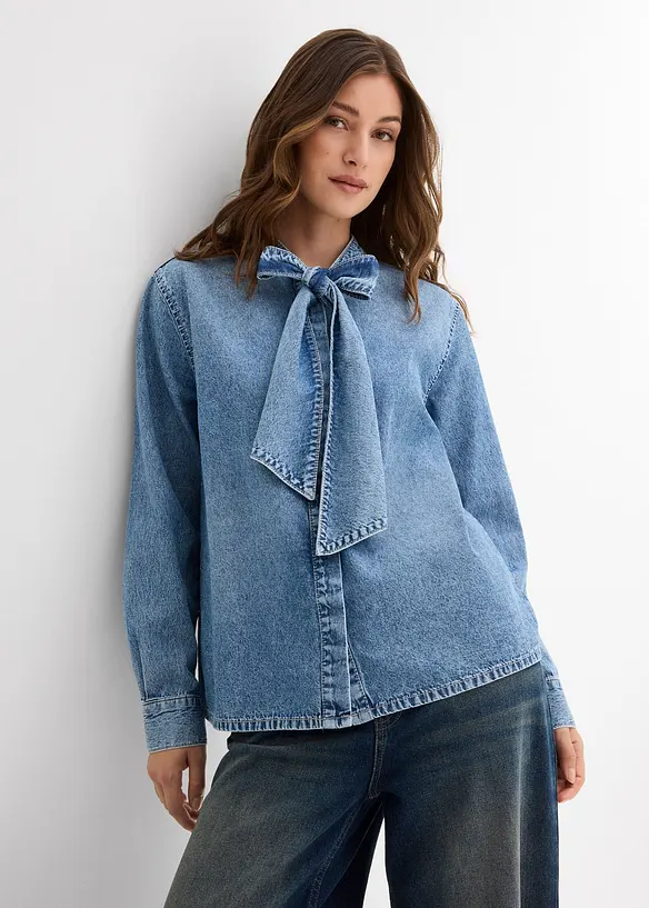Spijkerblouse van puur katoen, bonprix