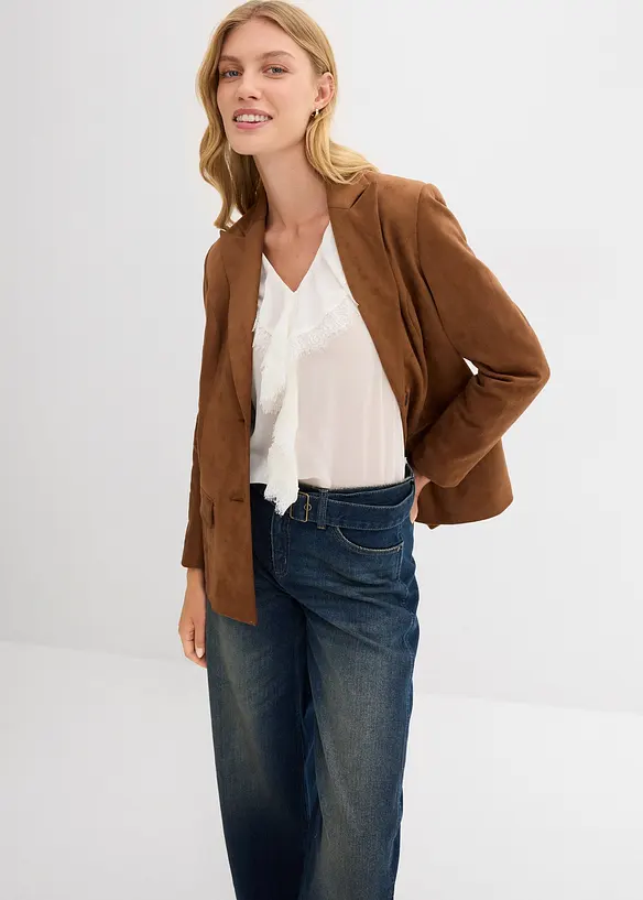 Blazer van imitatiesuède, bonprix