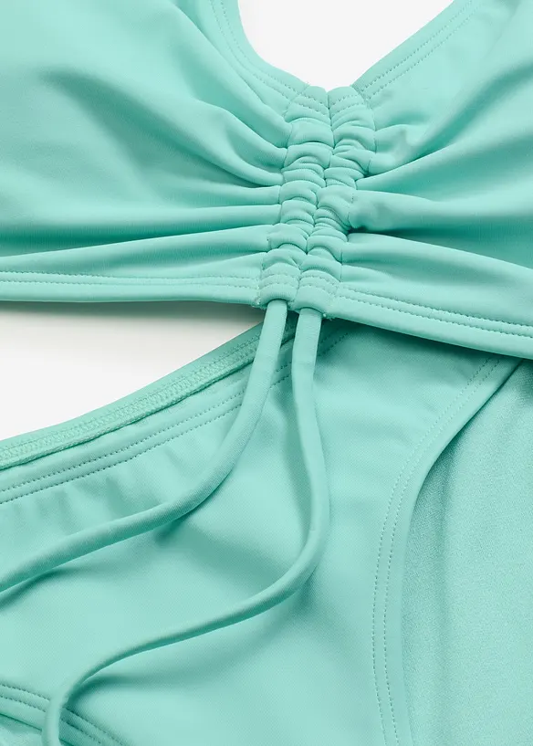 Bikini met halternek (2-dlg. set) met plooitjes, bonprix