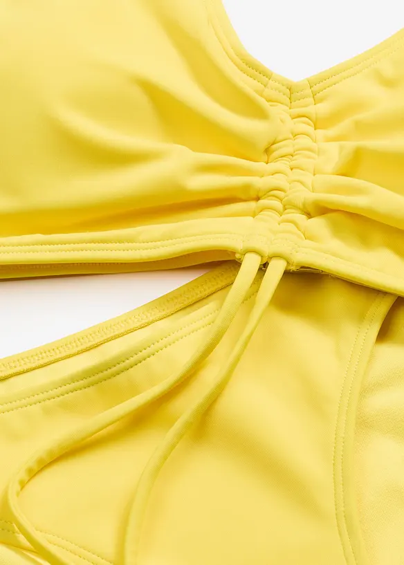 Bikini met halternek (2-dlg. set) met plooitjes, bonprix