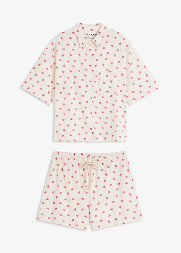 Oversized shortama van vlamgaren, bonprix