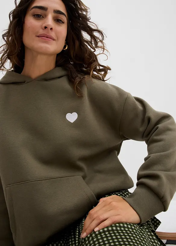 Oversized hoodie van een zachte katoenmix, bonprix