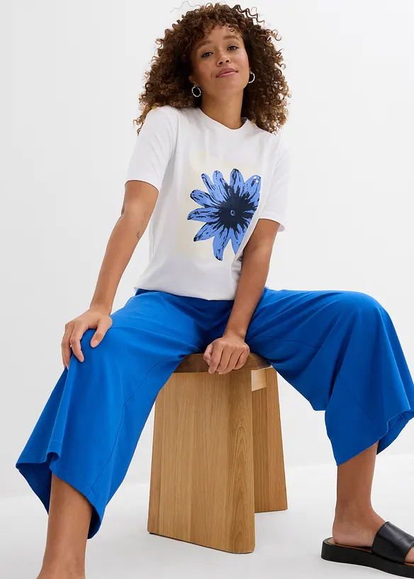 T-shirt van katoen met print, bonprix