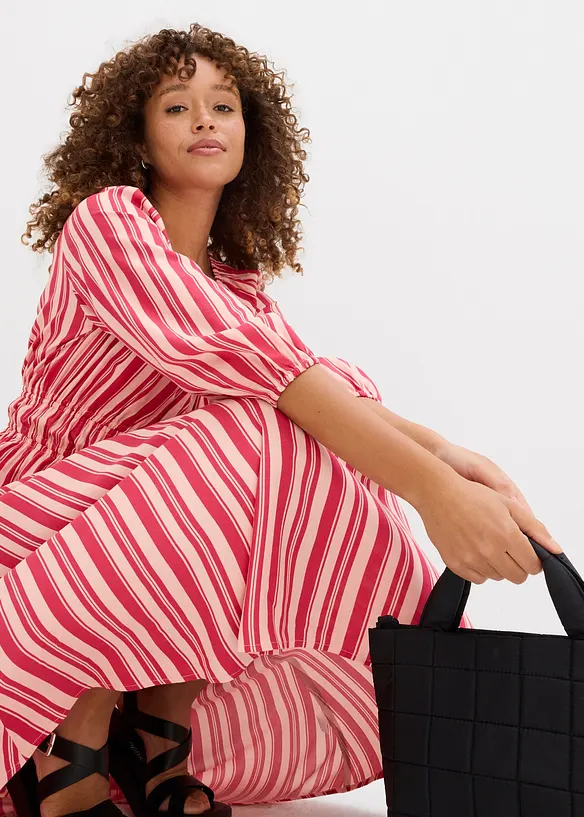 Midi jurk van soepele viscose, bonprix