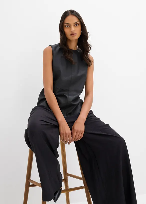 Imitatieleren top, bonprix