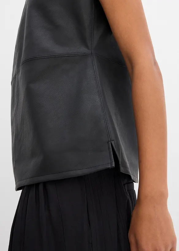 Imitatieleren top, bonprix