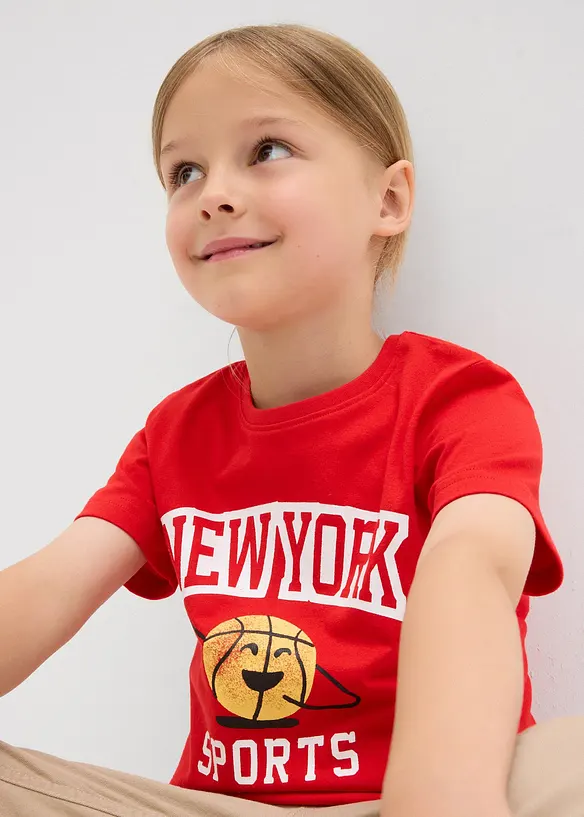 T-shirt van biologisch katoen (set van 2), bonprix