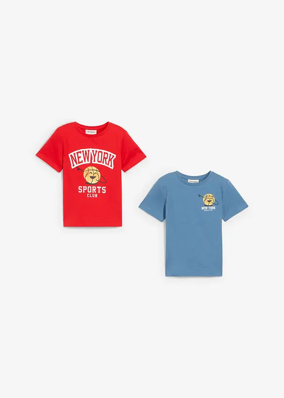 T-shirt van biologisch katoen (set van 2), bonprix