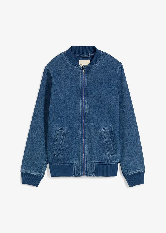 Spijkerbomber van puur katoen in blousonmodel, bonprix