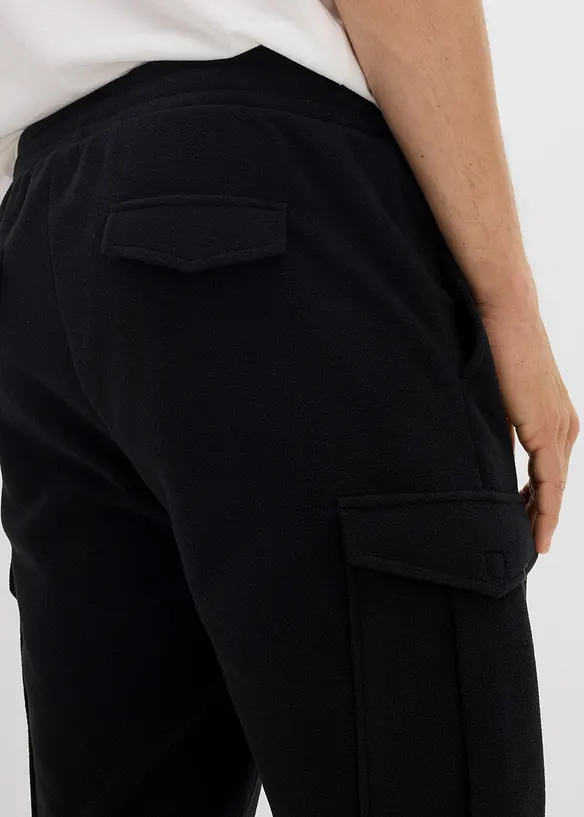 Cargo broek van fleece, regular fit, bonprix