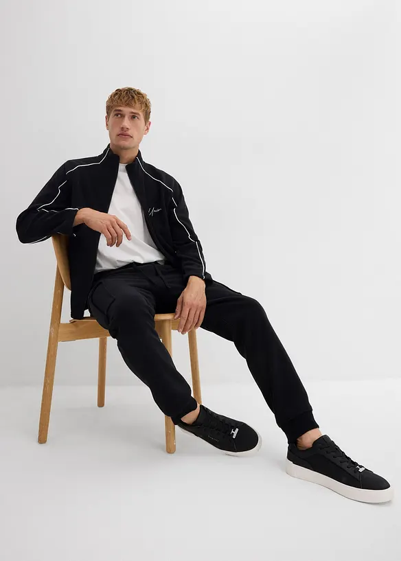 Cargo broek van fleece, regular fit, bonprix