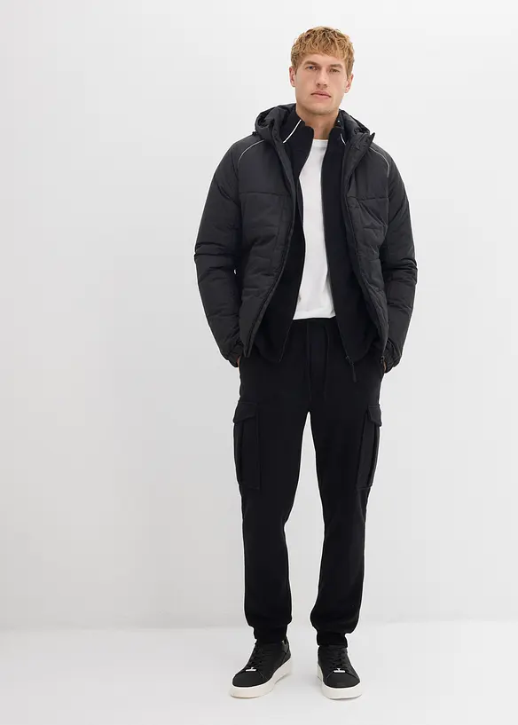 Cargo broek van fleece, regular fit, bonprix