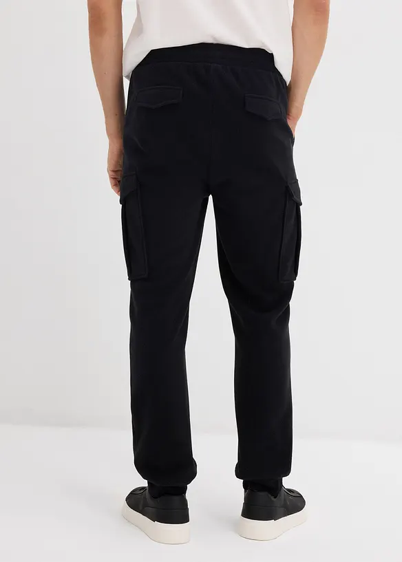 Cargo broek van fleece, regular fit, bonprix