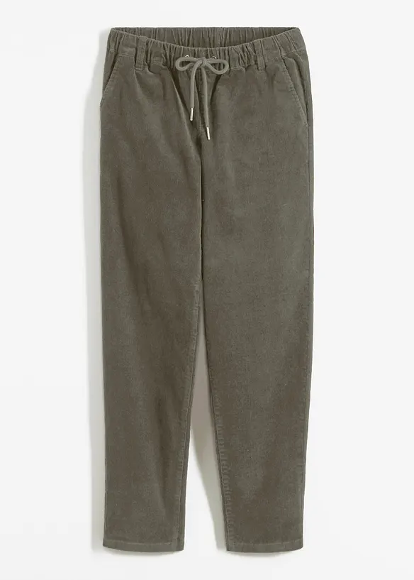 Corduroy broek met comfortabele tailleband, bonprix