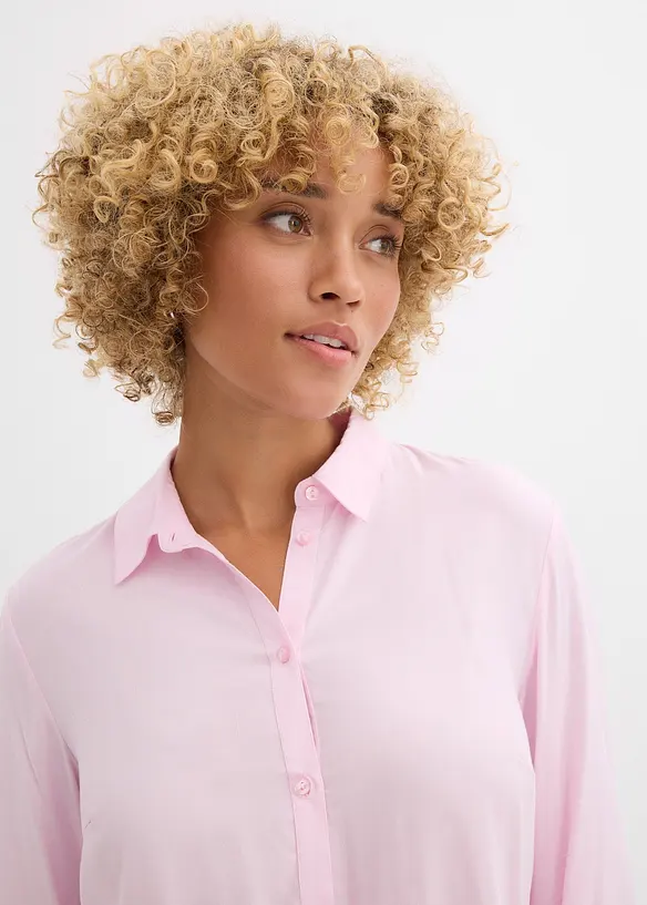 Lange blouse met knoopsluiting van viscose, bonprix