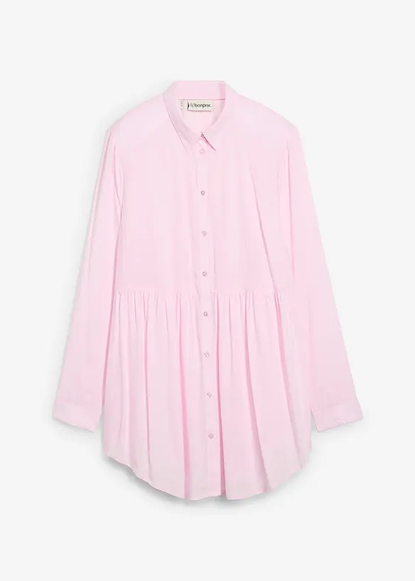 Lange blouse met knoopsluiting van viscose, bonprix