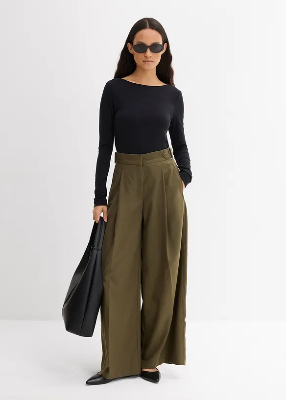 Licht longsleeve met boothals, bonprix