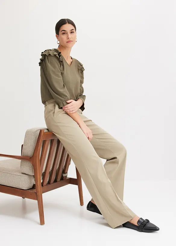 Pantalon met comfortabele tailleband, bonprix