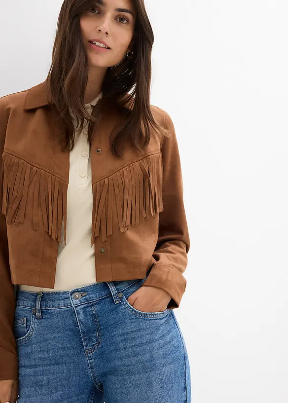 Flared jeans mid waist, bonprix