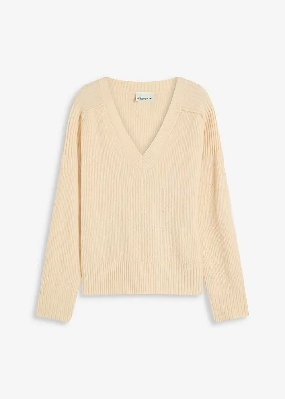 Trui met V-hals, bonprix