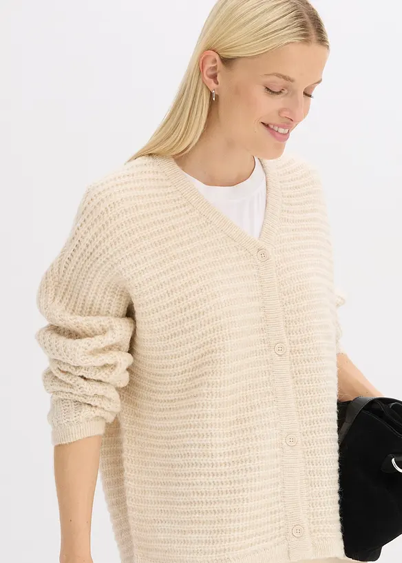 Grof gebreid vest met wol, bonprix